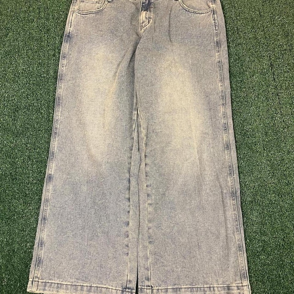 PacSun Casey Low Rise Baggy Jeans Light Wash Blue Denim 33S 0153